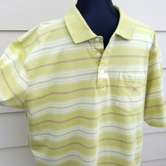 VTG 90s Polo KNIGHTS OF ROUND TABLE Striped Golf Shirt (XXL) - Picture 4 of 9